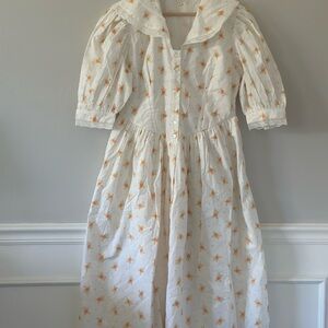 NWOT Shop Wilder Floral Dress White Button-Up Dress Ballerina Farm Large
